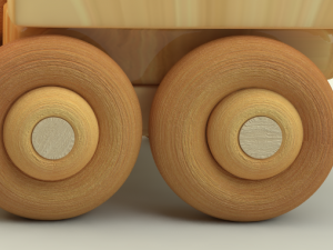 wooden train 3D Model