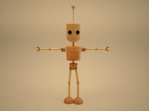 blake- wodden character Modèle 3D