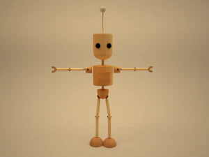 blake- wodden character 3D Model