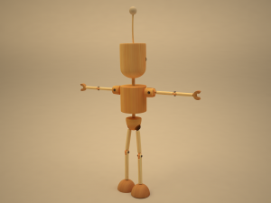 blake- wodden character Modèle 3D