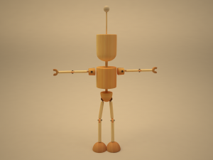 blake- wodden character Modèle 3D