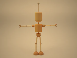 blake- wodden character 3D Model