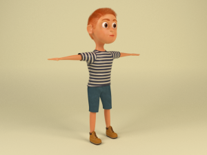 cartoon boy 3D Model