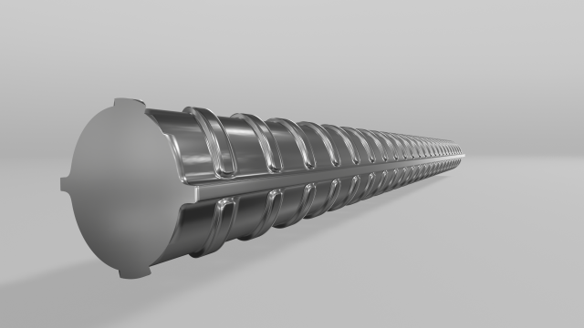 tmt reinforced steel bar Modello 3D .c4d .max .obj .3ds .fbx .stl .blend 