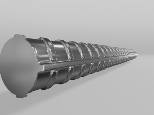 tmt reinforced steel bar 3D Model