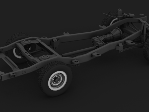 chassis and wheels toyota lc 80-105 3D Model
