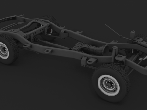 chassis and wheels toyota lc 80-105 Modello 3D