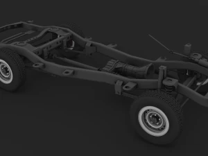 chassis and wheels toyota lc 80-105 3D Model