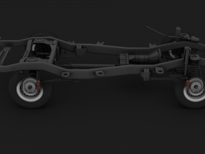 chassis and wheels toyota lc 80-105 Modello 3D