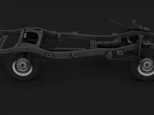 chassis and wheels toyota lc 80-105 3D Model