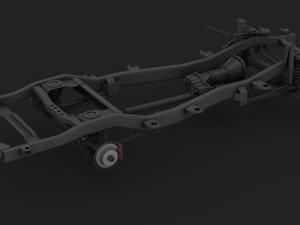 chassis and wheels toyota lc 80-105 Modello 3D