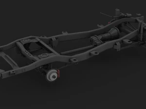 chassis and wheels toyota lc 80-105 3D Model