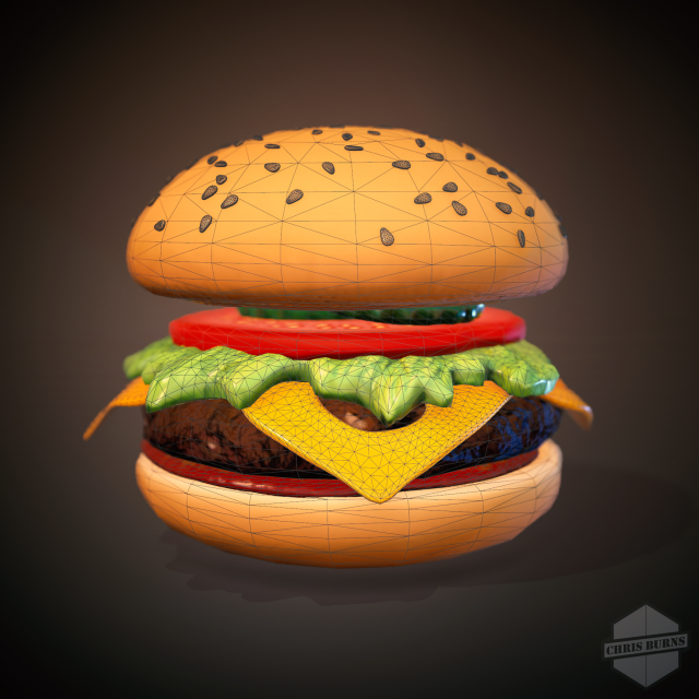 hamburger 3D 모델 .c4d .max .obj .3ds .fbx .stl .blend 