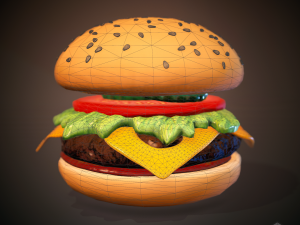 hamburger 3D मॉडल
