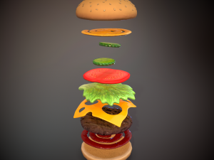 hamburger 3D 모델