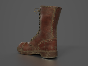 ww2 army boot 3D 模型