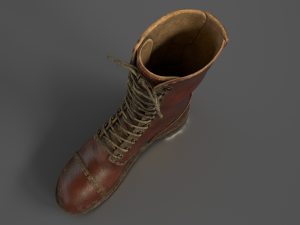 ww2 army boot 3D 模型