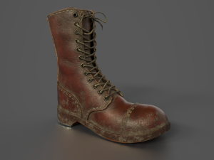 ww2 army boot 3D 模型