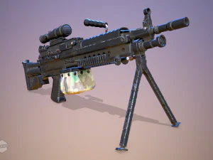 m249 machine 3D Model
