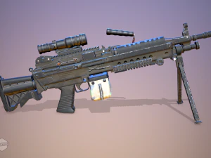 m249 machine 3D Model