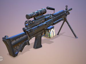 m249 machine 3D 模型