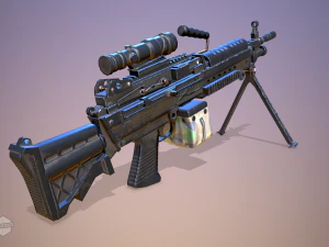 m249 machine 3D Model