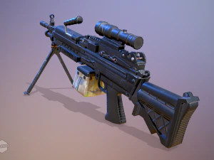 m249 machine 3D Model