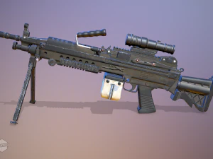m249 machine 3D Model
