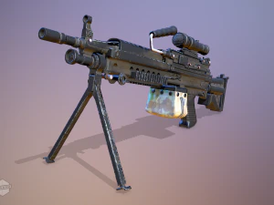 m249 machine 3D Model