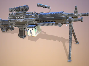 m249 machine 3D Model