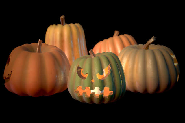 jack-o-lanterns 3D 模型 .c4d .max .obj .3ds .fbx .stl .blend 