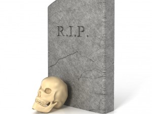 skull and gravestone 3D-Modell