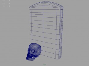 skull and gravestone 3D-Modell