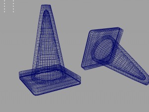cone road signs 3D Model