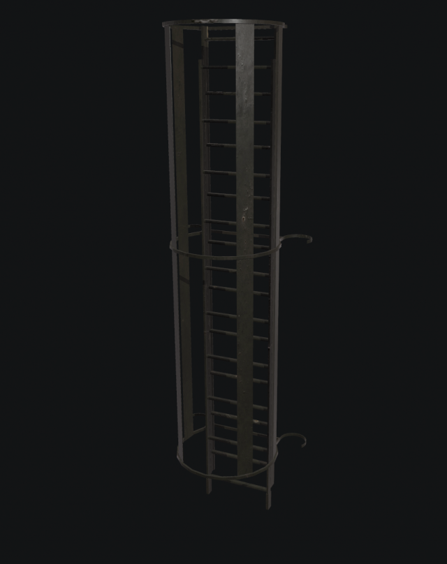 game ready fire-emergency ladders with maps 3D-Modell .c4d .max .obj .3ds .fbx .stl .blend 