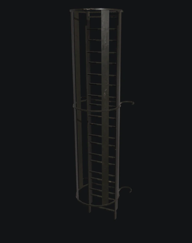 game ready fire-emergency ladders with maps 3D Model .c4d .max .obj .3ds .fbx .stl .blend 