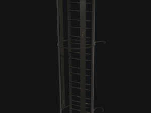 game ready fire-emergency ladders with maps 3D Model