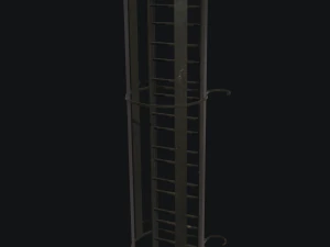 haritalarla oyuna hazır yangın acil durum merdivenleri 3D Model