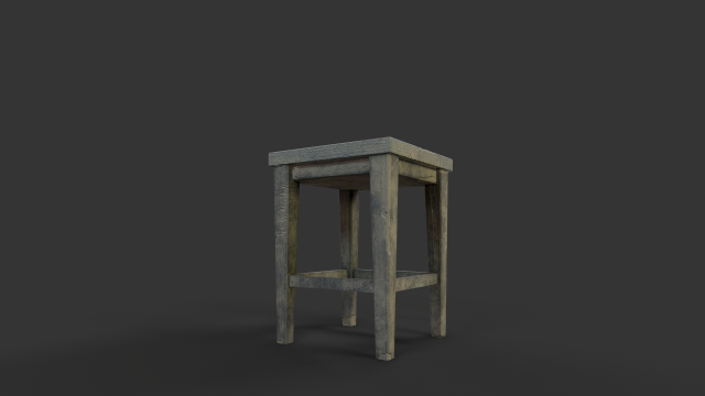 old wooden chair Modelo 3D .c4d .max .obj .3ds .fbx .stl .blend 
