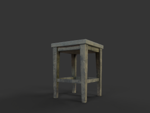 old wooden chair 3D Model