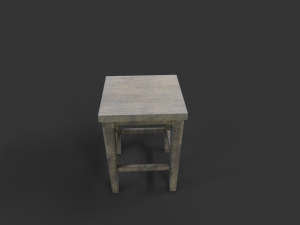 old wooden chair Modelo 3D