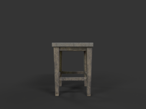 old wooden chair Modelo 3D
