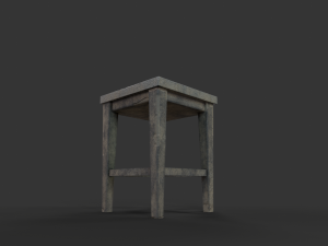old wooden chair Modelo 3D