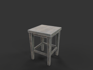 old wooden chair Modelo 3D