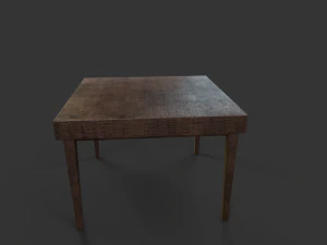 Alter Holztisch 3D Modell