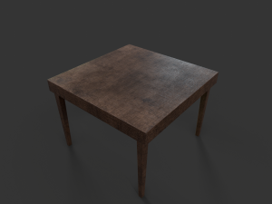 old wooden table 3D Модель
