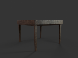 old wooden table 3D Модель