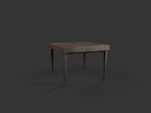 old wooden table 3D Модель