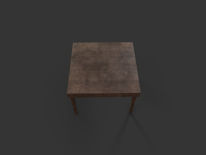 old wooden table 3D Модель