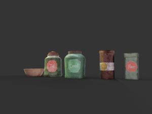 set of jars 3D Model